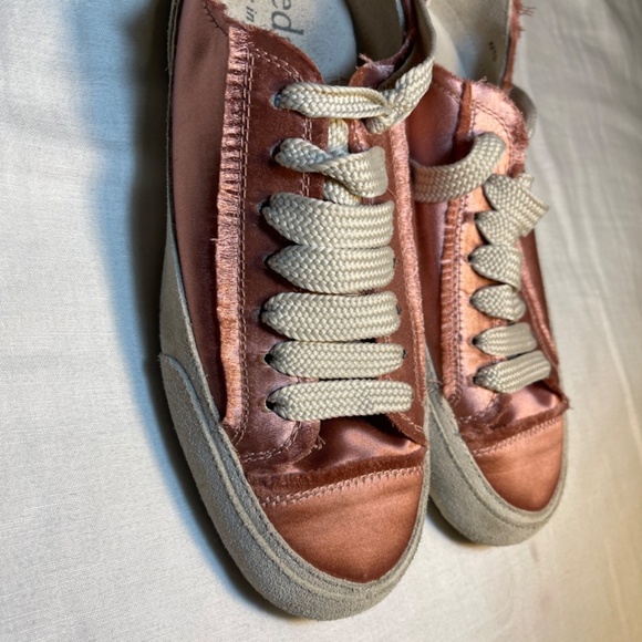 Rose Satin Sneakers suede lining - Picture 10 of 12